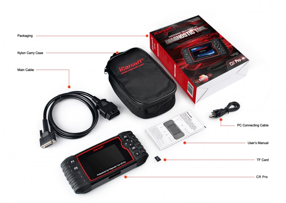 iCarsoft CR Pro - Multibrand - Alle bilmerker