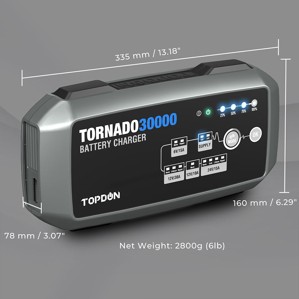 TOPDON Tornado 30A batterilader, bilde 10